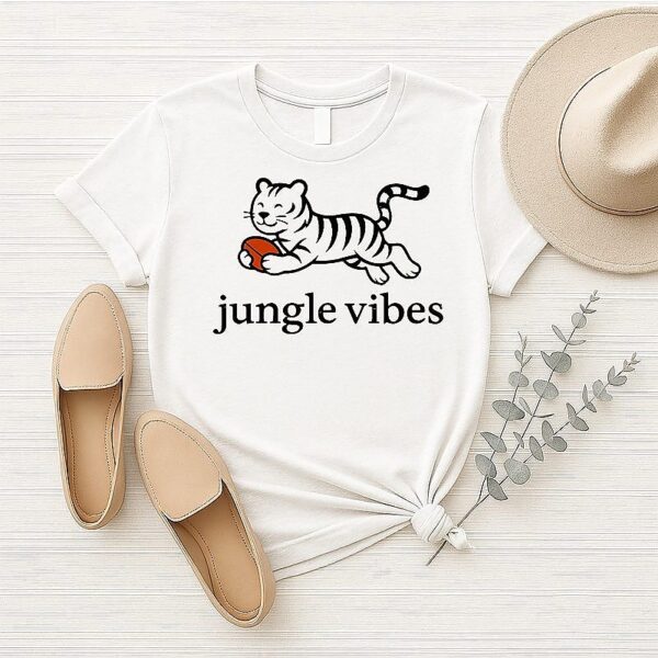 Cincinnati Bengals Jungle Vibes Run Wild White Tiger T-Shirt