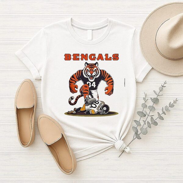 Cincinnati Bengals Stomp Pittsburgh Steelers Mascot T-Shirt