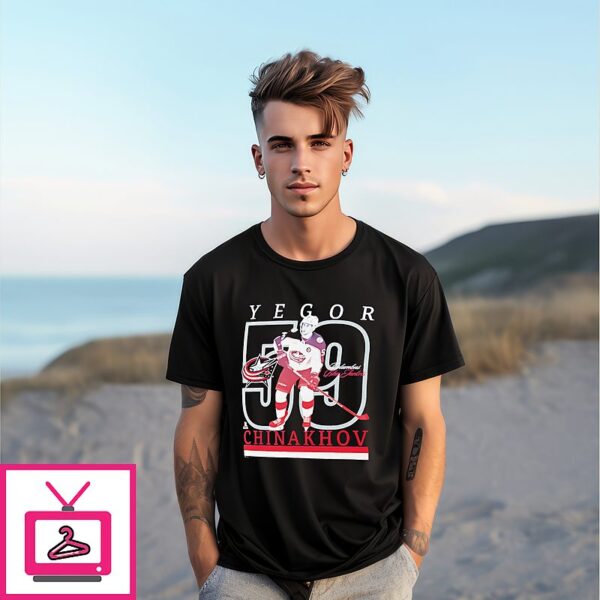 Columbus Blue Jackets Yegor Chinakhov Player Show Signature T-Shirt