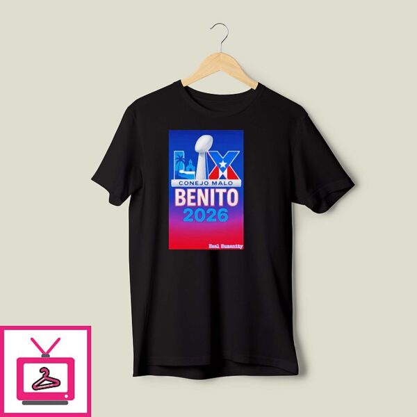 Conejo Malo Bad Bunny Super Bowl Logo T-Shirt