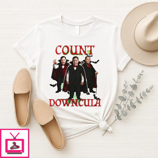 Count Downcula Vampire Down Halloween T-Shirt