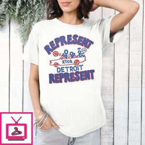 Detroit Pistons NBA Represent Stickman T-Shirt