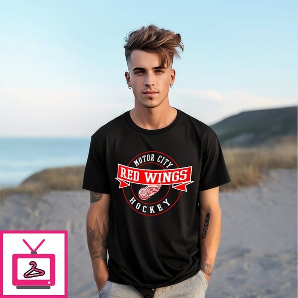 Detroit Red Wings Motor City Hockey Open Net T-Shirt