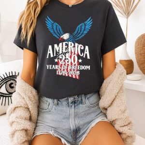 Eagle America 250 Years Of Freedom 1776 2026 T-Shirt