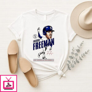 Freddie Freeman Los Angeles Dodgers Caricature 2025 T-Shirt