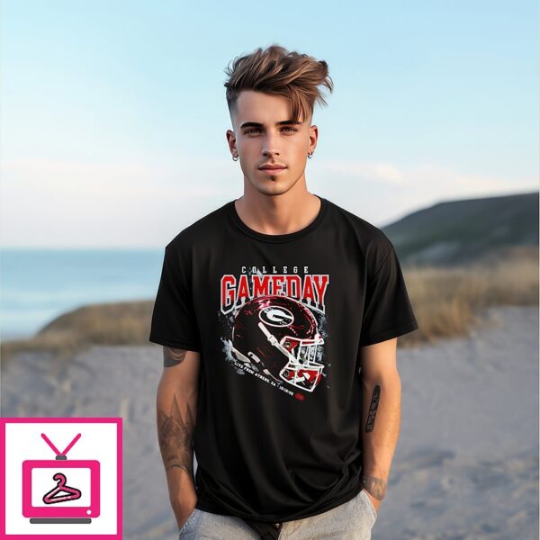 Georgia Bulldogs College Gameday Live From Athens 2025 Helmet T-Shirt