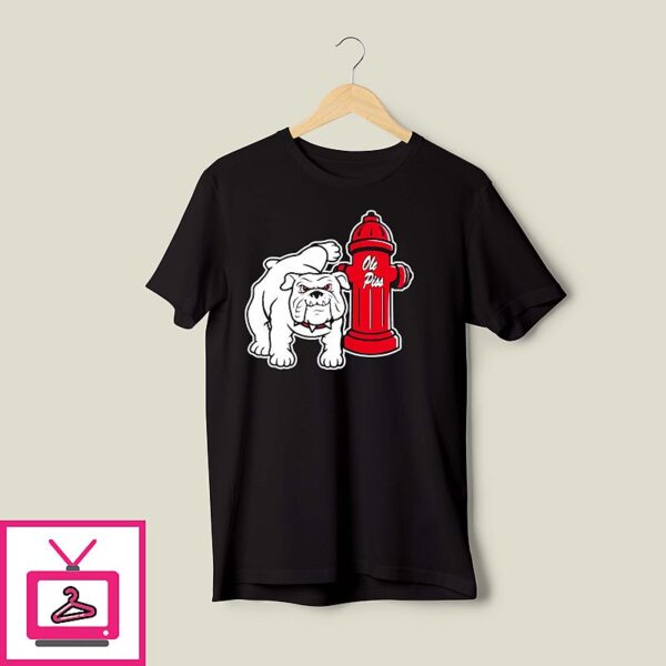 Georgia Bulldogs Hydrant Ole Miss Rebels Piss T-Shirt