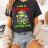Grinch I Work At Papa Johns Logo It’s Fine Everything Is Fine T-Shirt