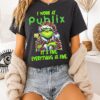 Grinch I Work At Publix Logo It’s Fine Everything Is Fine T-Shirt
