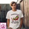 Grinch Santa Fucking Quitter Oops I Mean Happy Retirement 2025 T-Shirt