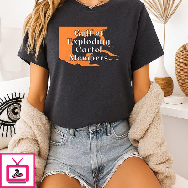 Gulf Of Exploding Cartel Members Map T-Shirt