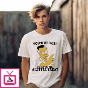 Homer Simpson You’D Be Wise To Give Me A Little Treat T-Shirt