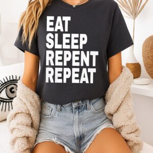 Howlingmutant Eat Sleep Repeat Repeat T-Shirt