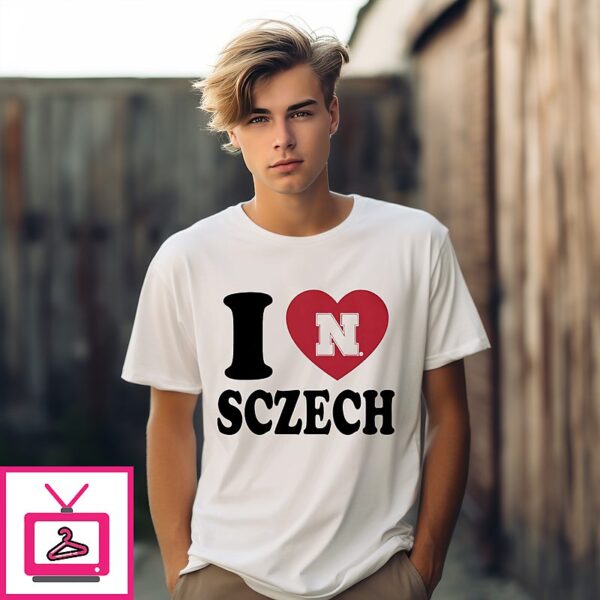 I Love Allie Sczech Nebraska Volleyball Heart T-Shirt