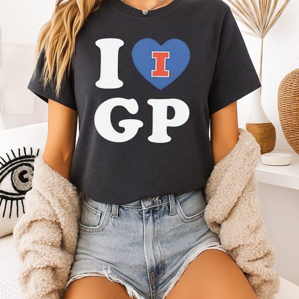 I Love Gabriella Pitcel Fighting Illini Volleyball Heart T-Shirt