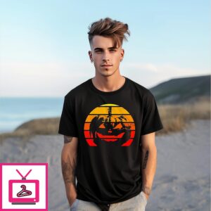 Jack-O’-Lantern Pumpkin Halloween Vintage T-Shirt