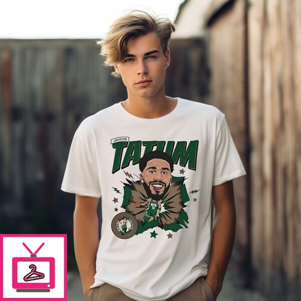 Jayson Tatum Boston Celtics Caricature T-Shirt