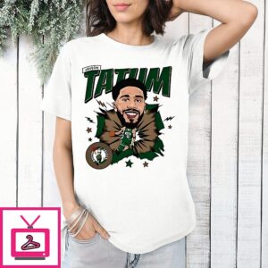 Jayson Tatum Boston Celtics NBA Big Head Caricature T-Shirt