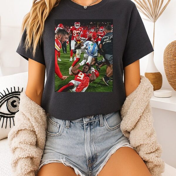 Juju Smith-Schuster Vs Brian Branch Tackle Postgame Scuffle Breaks Out T-Shirt