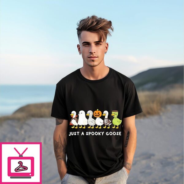 Just A Spooky Goose Horror Halloween T-Shirt