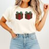 Just Here For The Presents Over Boobs Christmas T-Shirt