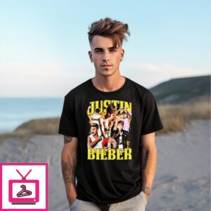 Justin Bieber Picture Collage Graphic T-Shirt