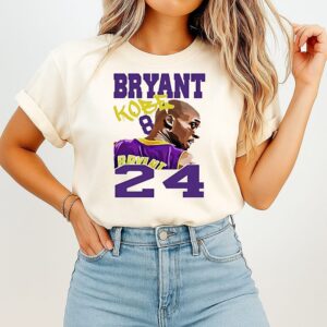 Kobe Bryant Los Angeles Lakers Number 24 And 8 Art T-Shirt