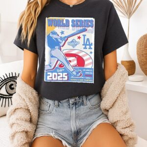 La Dodgers 2025 World Series Poster Vintage T-Shirt La Dodgers 2025 World Series Poster Vintage T-Shirt