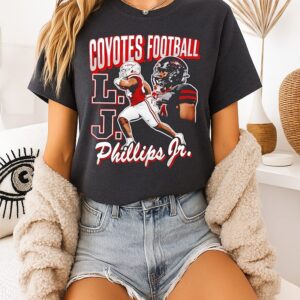 Lendon Phillips Jr South Dakota Coyotes Portrait T-Shirt Lendon Phillips Jr South Dakota Coyotes Portrait T-Shirt