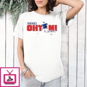 Los Angeles Dodgers Shohei Ohtani Kanji Signature T-Shirt