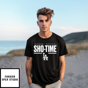 Los Angeles Dodgers Shohei Ohtani Sho Time Letter T-Shirt Los Angeles Dodgers Shohei Ohtani Sho Time Letter T-Shirt