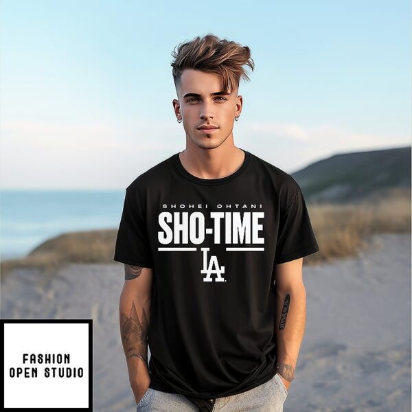 Los Angeles Dodgers Shohei Ohtani Sho Time Letter T-Shirt