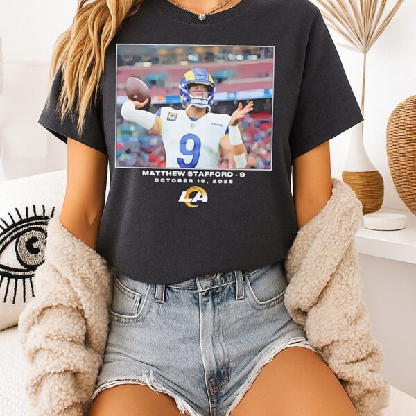 Los Angeles Rams Matthew Stafford NFL Flash Features Week 7 2025 T-Shirt