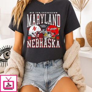 Maryland Terrapins Vs Nebraska Cornhuskers Big Ten Showdown 2025 T-Shirt