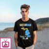 Michigan Wolverines On Saturdays Vs Detroit Lions On Sundays Michigan Map T-Shirt