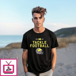 Michigan Wolverines Tackle Football Helmets T-Shirt
