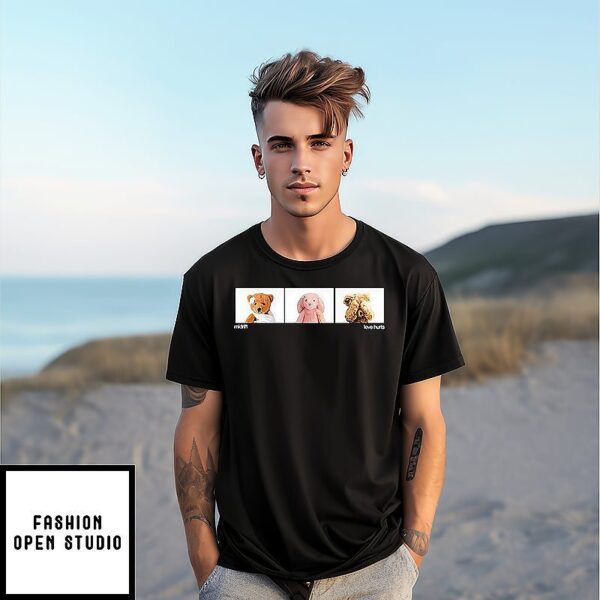 Midrift Love Hurts Teddy Bear T-Shirt