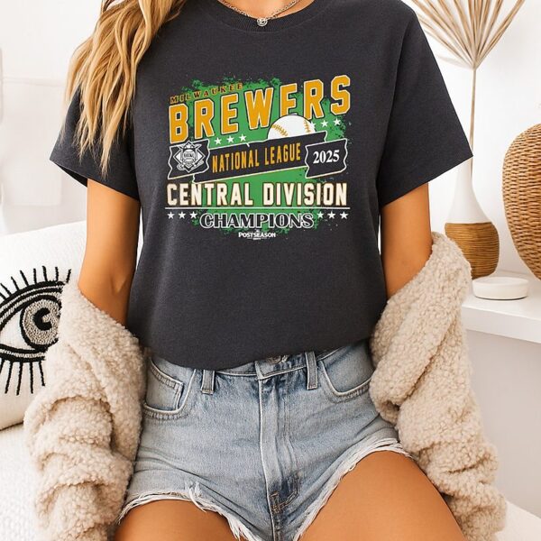 Milwaukee Brewers 2025 Division Champions Headline T-Shirt
