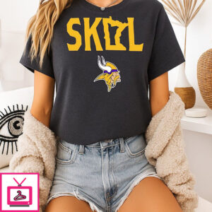 Minnesota Vikings Skol Map Logo T-Shirt