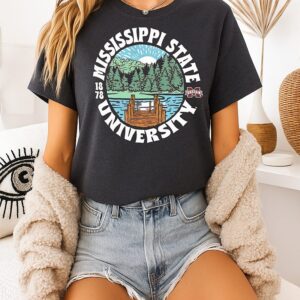 Mississippi State Bulldogs Football Mississippi State University Est 1878 Landscape Logo T-Shirt
