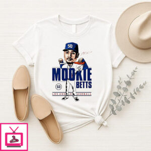 Mookie Betts Los Angeles Dodgers Caricature 2025 T-Shirt
