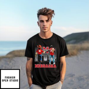 Nebraska Cornhuskers Danny Crawford Vs Mascot Skyline Signature T-Shirt