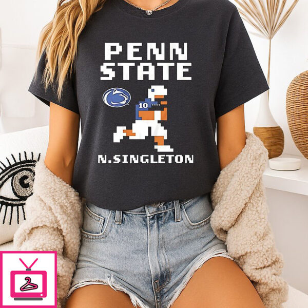 Nicholas Singleton Penn State Nittany Lions Football Retro Baller T-Shirt