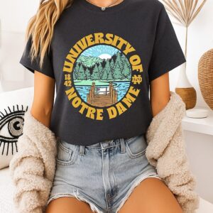 Notre Dame Fighting Irish Football The University Of Notre Dame Est 1842 Landscape Logo T-Shirt Notre Dame Fighting Irish Football The University Of Notre Dame Est 1842 Landscape Logo T-Shirt