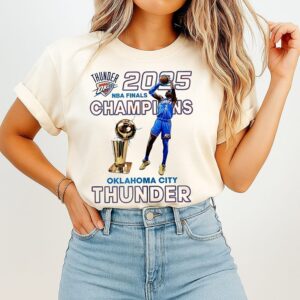 Oklahoma City Thunder 2025 NBA Finals Champions Shai Gilgeous-Alexander T-Shirt