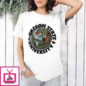 Oregon State Beavers Football Oregon State University Est 1868 Landscape Logo T-Shirt
