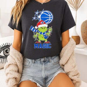Orlando Magic Christmas Grinch Santa Holiday T-Shirt