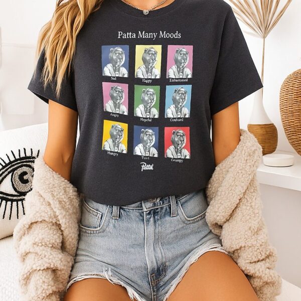 Patta Many Moods Sad Happy Embarrassed Angry Hopeful Confused Hungry Tired Grumpy T-Shirt
