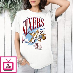 Philadelphia 76ers NBA Est 1946 Classic Map T-Shirt