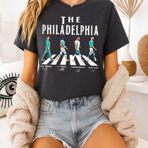 Philadelphia Eagles Players Walking Abbey Road Vintage T-Shirt